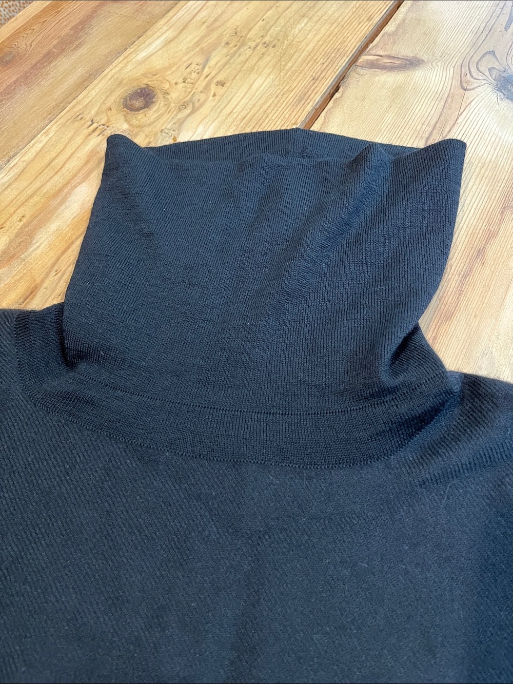CUYANA XS/S Black Oversized Turtleneck Sweater 100% Baby Alpaca Wool - Picture 8 of 9
